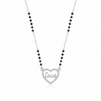 Love Heart Silver Mangalsutra for Women #4.5•PM