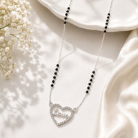 Love Heart Silver Mangalsutra for Women #4.5•PM
