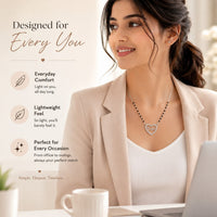 Love Heart Silver Mangalsutra for Women #4.5•PM